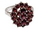 Ring with red grenade stones - Size 49