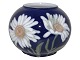 Royal Copenhagen
Art Nouveau small dark blue vase with daisies 
from 1898-1923