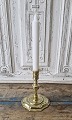 Baroque brass candlestick on oval base - stamped