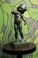 Kai Nielsen Venus figure in terracotta with green glaze."Venus Glypogos". from 
P.Ibsen...