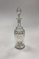 Glass Carafe with decoration in gold, white and red