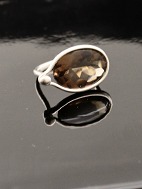 Georg Jensen Savannah sterling slv ring med rgkvarts