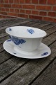 Blue Flower Angular Danish porcelain, oval sauce-boats on fixed stand No 8631