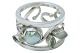 Kepler silver
Modern ring with pearls and stones- Size 59