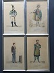 4 Kobberstik af 
C.V. Bruun - 
Danske Teater 
Kostumer 1828.