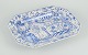 European ceramic dish, octagonal ceramic dish.
