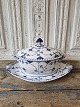 Royal Copenhagen Blue Fluted full lace tureen on saucer no. 1109/1110