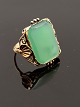 14 carat gold ring with jade