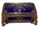 Antik K 
presents: 
Tahan 
France
Large gilded 
bronze 
Jewellery box 
with dark blue 
Sevres enamel 
from around 
1880
