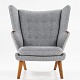 Hans J. Wegner / AP Chair
AP 19 - Newly upholstered Teddy Bear chair in grey textile (Hallingdal 65-wool, 
colour code: 130).
1 pc. in stock
