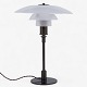 Poul Henningsen / Louis Poulsen.
PH 4/3 - Bordlampe i bruneret messing med skærme i mat glas. Stemplet 
