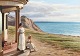 Dansk 
Kunstgalleri 
præsenterer: 
"2 kvinder 
i sommerkjoler 
ved Lønstrup 
strand, smukt 
maleri i stort 
set perfekt ...