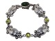 Georg Jensen 
sterlingsølv
Armbånd med 
grønne nephrite 
...