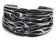 Flemming Lund 
sterlingsølv
Bred 
brutalisme 
armring i ...