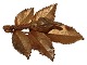 Flora Danica
Stor forgyldt 
blad broche