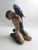 Royal Copenhagen. Porcelænsfigur. Faun med papegøje. Model 752. Højde 19 cm. (1 
sortering)