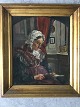 Ole Buus Larsen 
præsenterer: 
Maleri af 
Peter Herman 
Rasmussen - 
Portræt af 
kunstneres 
moder Madam 
Rasmussen.