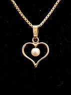 8 karat guld hjerte vedhng og kde