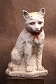 1800 tals katte figur i bemalet gips med en rigtig fin patina.
Højde: 24,5cm.