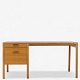Bernt Petersen / Rud. Rasmussen Joinery.
Desk in elm with two drawers.
1 pc. in stock
