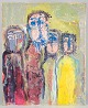 L'Art 
præsenterer: 
Imre 
Antonÿi
Ungarsk-svensk 
kunstner
Abstrakt 
komposition med 
figurer.
Olie på plade, 
2004.