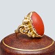Ring i 14 kt. guld med koral, fra omkring 1920.