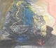 L'Art 
præsenterer: 
Odd Moe 
(f. 1944)
“Rejse III”.
Mixed media på 
papir.