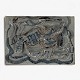 Mogens Andersen / Royal Copenhagen.
Stoneware relief with abstract shapes and greenish glaze. Signed, MA 67. 
Manufacturer