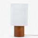 Hans-Agne Jakobsson
Cylindrical table lamp with a base in patinated teak and a shade in white 
lacquered metal.
1 pc. in stock
