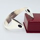 Hans Hansen; A brangle of sterling silver with enamel, no. 213E