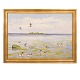 Aabenraa 
Antikvitetshandel 
presents: 
Johannes 
Larsen, 
1867-1961, oil 
on canvas. 
Danish 
landscape 
signed and ...