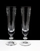 Champagnefløjter 
med graveret 
mønster