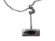 Jørgen Jensen PewterLarge pendant with purple glass stone and necklace