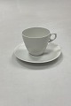 Royal Copenhagen White Half Laced Mocca Cup with Saucer