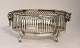 Lundin Antique presents: Silver bowl with glass insert (800). Handle with ram's head. Length 22.5 cm. Width 11 ...