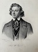 Ole Buus Larsen præsenterer: Litografi af Johann Georg Weinhold - Portræt af Komponisten Niels W. Gade.