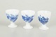 L'Art præsenterer: Royal Copenhagen, Blå Blomst Svejset sæt af tre æggebægre.