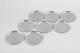 Just Andersen, set of eight coasters in pewter.