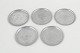 Just Andersen, set of five coasters in pewter.