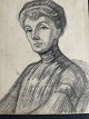 Ole Buus Larsen præsenterer: Farvekridt af Erick Struckmann - Portræt af kvinde.
