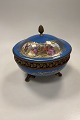 Rund Skål i Porcelain med Bronze Montering i Sevres Stil