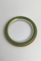 Royal Copenhagen Porcelæn Armring Grøn / Guld