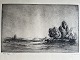 Ole Buus Larsen præsenterer: Radering af Ernst Zeuthen - Landskab "Røjle Enge" 1922
