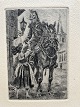 Ole Buus Larsen præsenterer: Radering af Karl Hansen Reistrup - Dragon hilser på ung pige 1920.