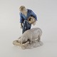 Kinnerup Antik & Porcelæn præsenterer: B&G figur 2263Mand og gris20 cm