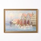 Osted Antik & Design præsenterer: Maleri på lærred med motiv af Tornø havn fra omkring 1950'erne. Signeret
