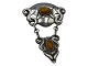 Antik K præsenterer: Bernhard Hertz sølvStor Art Nouveau broche med rav fra ca. 1900-1910