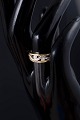 8 carat gold ring with three white stones.Danish goldsmith.