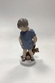 Danam Antik præsenterer: Royal Copenhagen Figur af Dreng med Bamse No. 3468