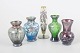 L'Art præsenterer: Murano, sæt af fem håndmalede kunstglasvaser.